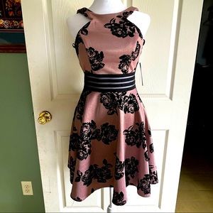 Cocktail dress pink and black size 0 to 2 NWT from Macy’s